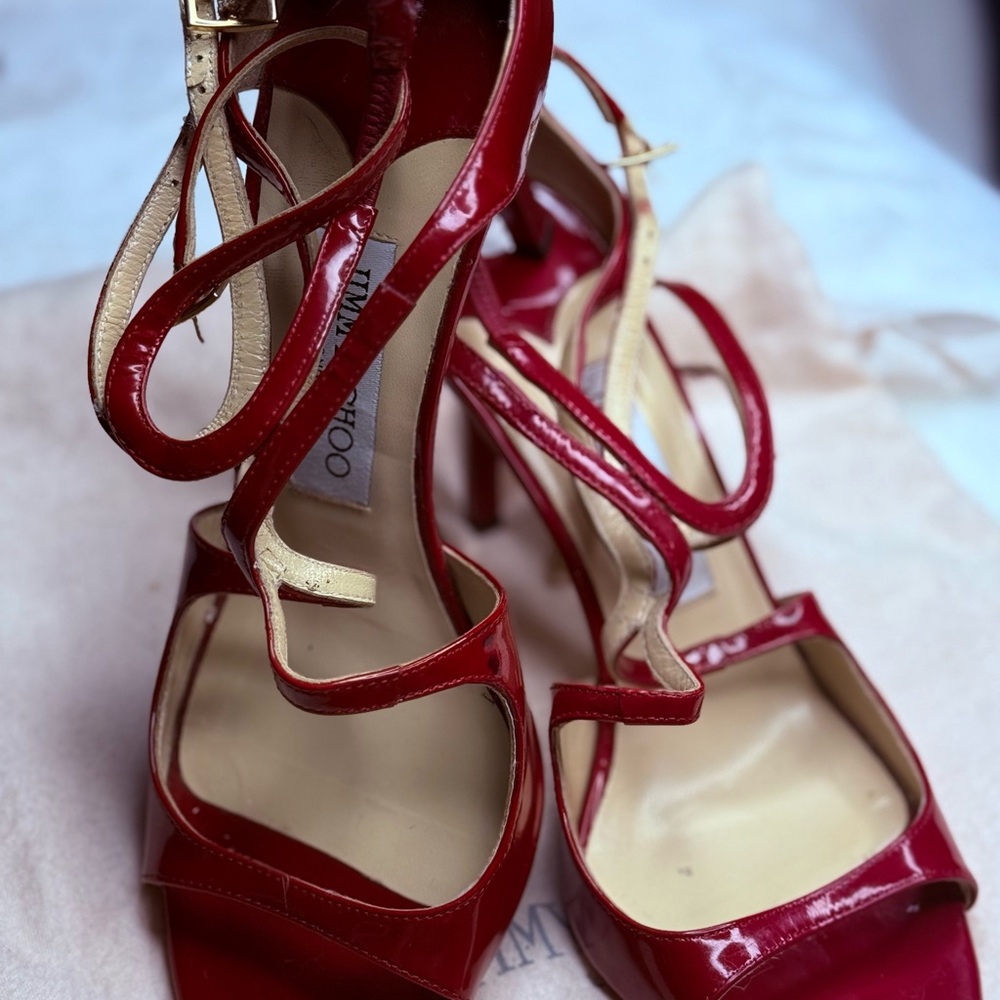 Jimmy Choo Red Gladiator Heels